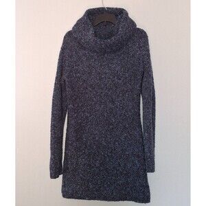 Victoria's Secret Moda International Blue Black Cowl Neck Sweater Dress  Sz S